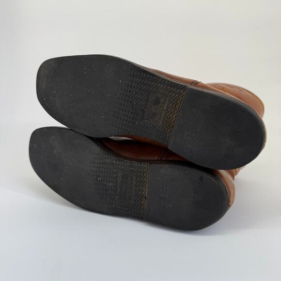 Vtg Field And Stream Boots Mens 9.5 C Insulated Leather USA Made Work Zip Brown - Picture 6 of 12